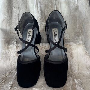 Unlisted Women's Black Cross-Strap Heels